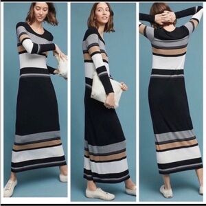 NWT Anthropologie Norwich Striped Maxi Knit Dress by Bailey/44 sz XS